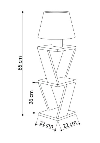 NORDVÄRK Kozena gulvlampe, eghvid