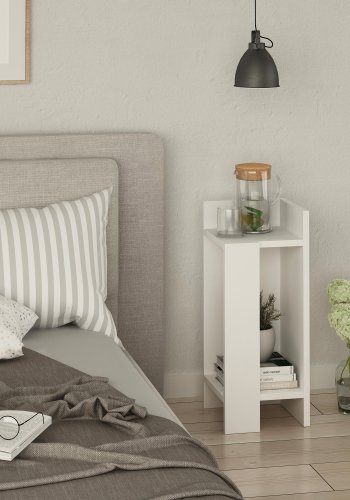 NORDVÄRK Elos natbord, hvid