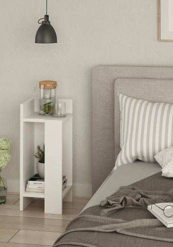 NORDVÄRK Elos natbord, hvid