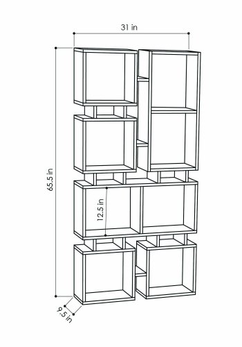 NORDVÄRK Skinne nr.1 Bogreol, Hvid