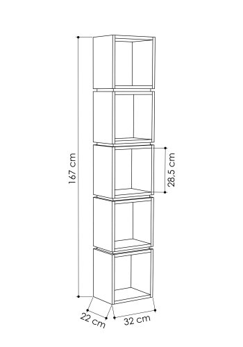 NORDVÄRK Multi bogreol, eghvid