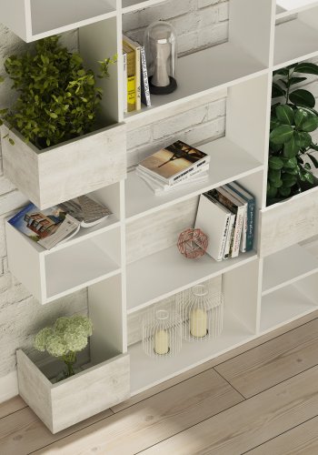 NORDVÄRK Niho bogreol, hvid