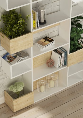 NORDVÄRK Niho bogreol, hvidEgetr