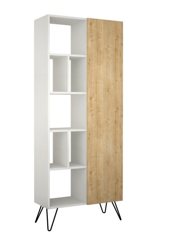 NORDVÄRK Jedda bogreol, hvidEgetr