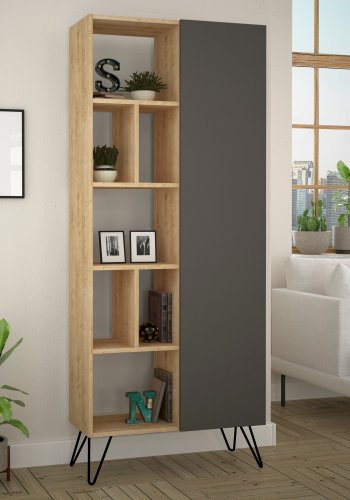 NORDVÄRK Jedda bogreol, egAntracit