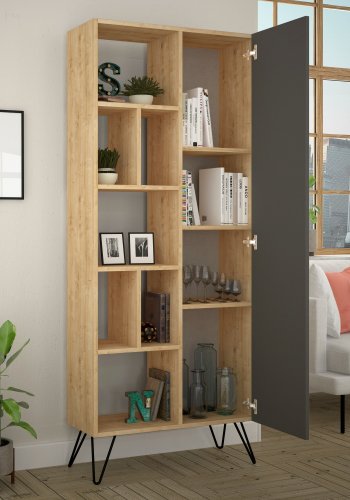 NORDVÄRK Jedda bogreol, egAntracit