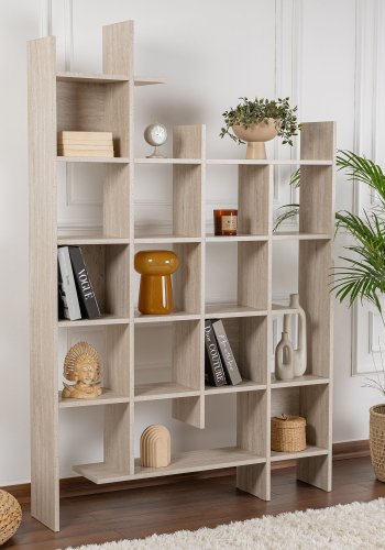 FUNZI LIVING Manco bogreol - travertin melamin