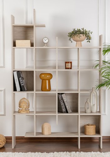 FUNZI LIVING Manco bogreol - travertin melamin