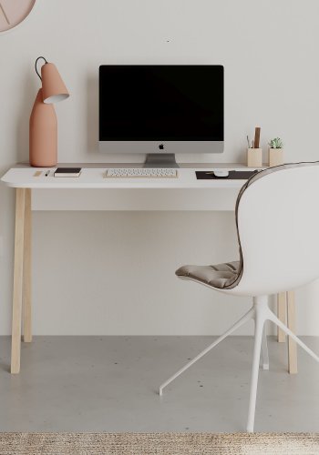 NORDVÄRK Luton arbejdsbord, lys mokkahvid