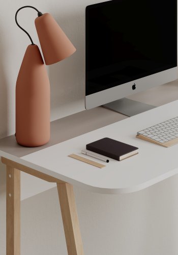 NORDVÄRK Luton arbejdsbord, lys mokkahvid