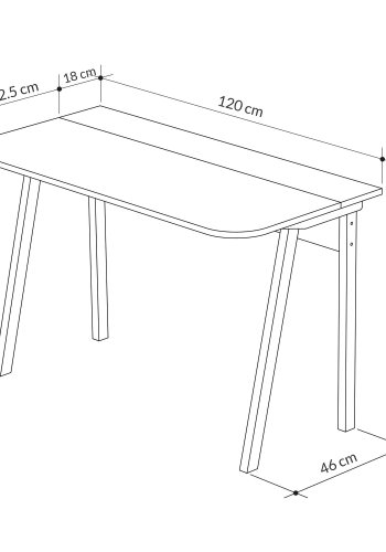 NORDVÄRK Luton arbejdsbord, lys mokkahvid