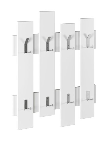 FUNZI LIVING Wave knagerkke - hvid melamin