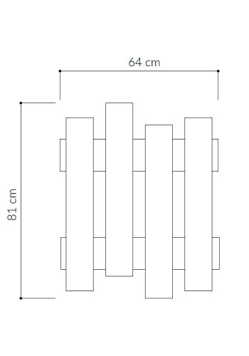 FUNZI LIVING Wave knagerkke - hvid melamin