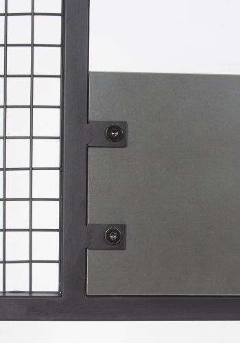 FUNZI LIVING Nomad Portmanto entrést, m. 5 knager og 3 hylder - antracitgr melamin og sort metal