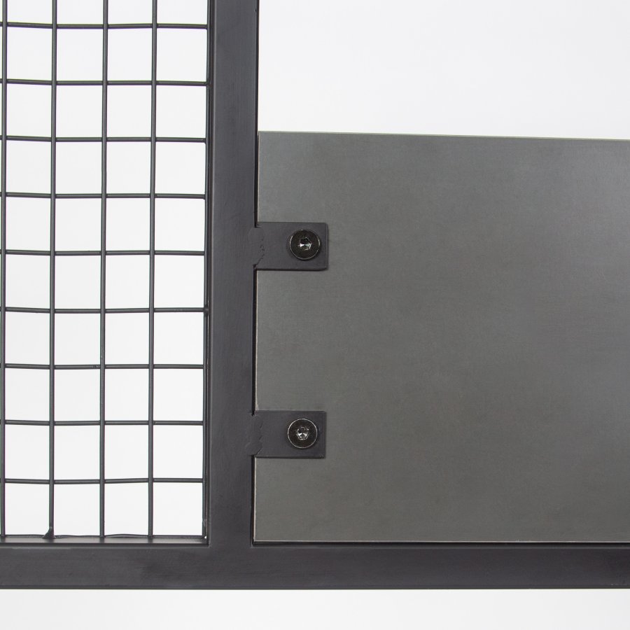 FUNZI LIVING Nomad Portmanto entrést, m. 5 knager og 3 hylder - antracitgr melamin og sort metal