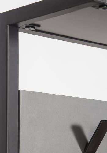 FUNZI LIVING Nomad Portmanto entrést, m. 5 knager og 3 hylder - antracitgr melamin og sort metal