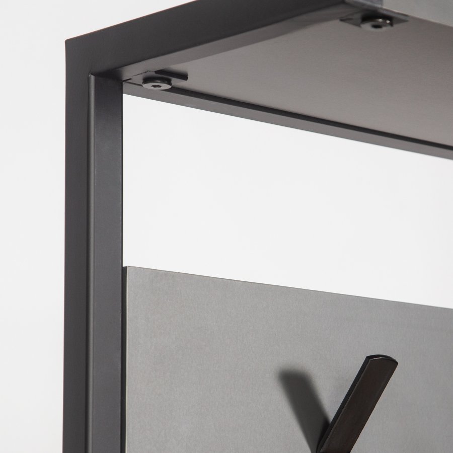 FUNZI LIVING Nomad Portmanto entrést, m. 5 knager og 3 hylder - antracitgr melamin og sort metal