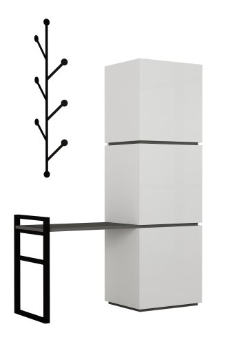 NORDVÄRK Mello skoskab, hvidAntracit