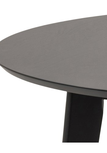 ACT NORDIC Roxby spisebord - sort egetrsfinér/gummitr, rund (105)