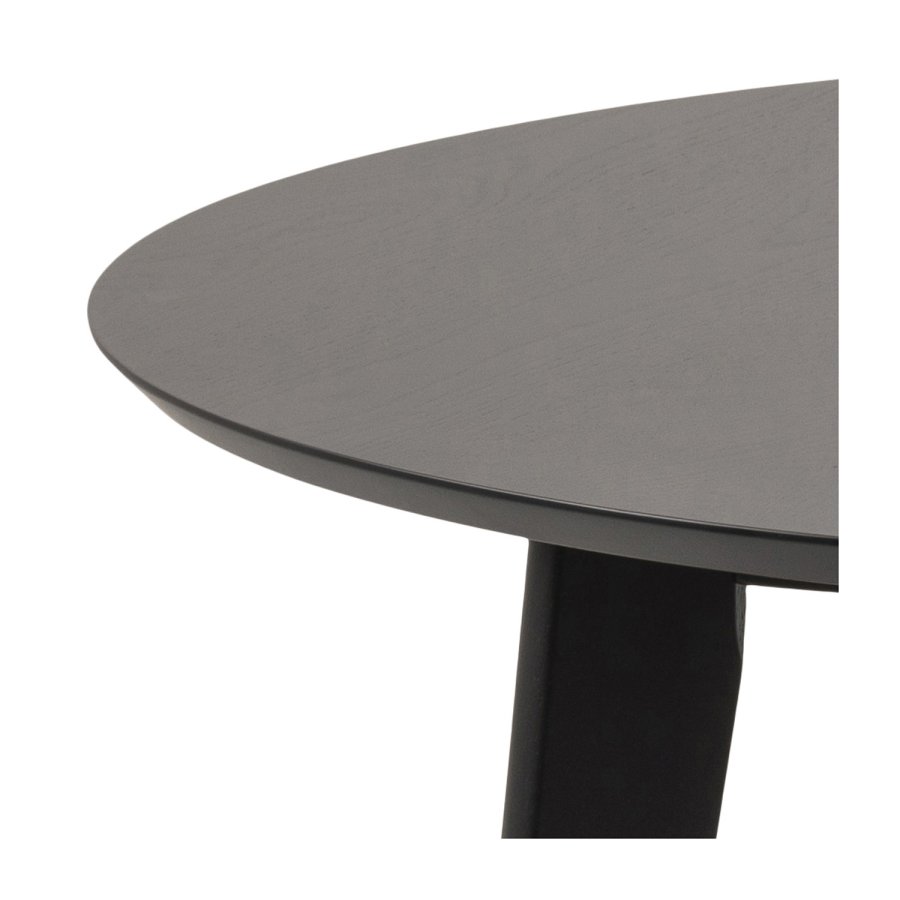ACT NORDIC Roxby spisebord - sort egetrsfinér/gummitr, rund (105)