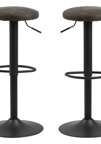 ACT NORDIC Finch barstol - antracitgr/sort stof/metal, m. trompetfod