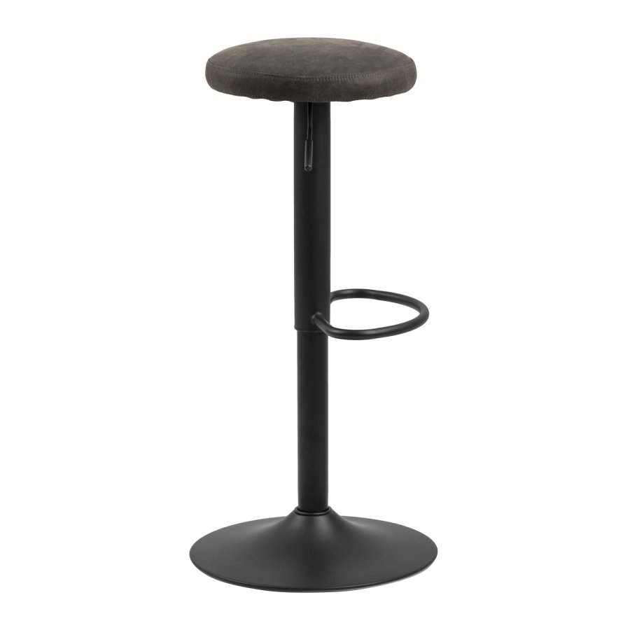 ACT NORDIC Finch barstol - antracitgr/sort stof/metal, m. trompetfod