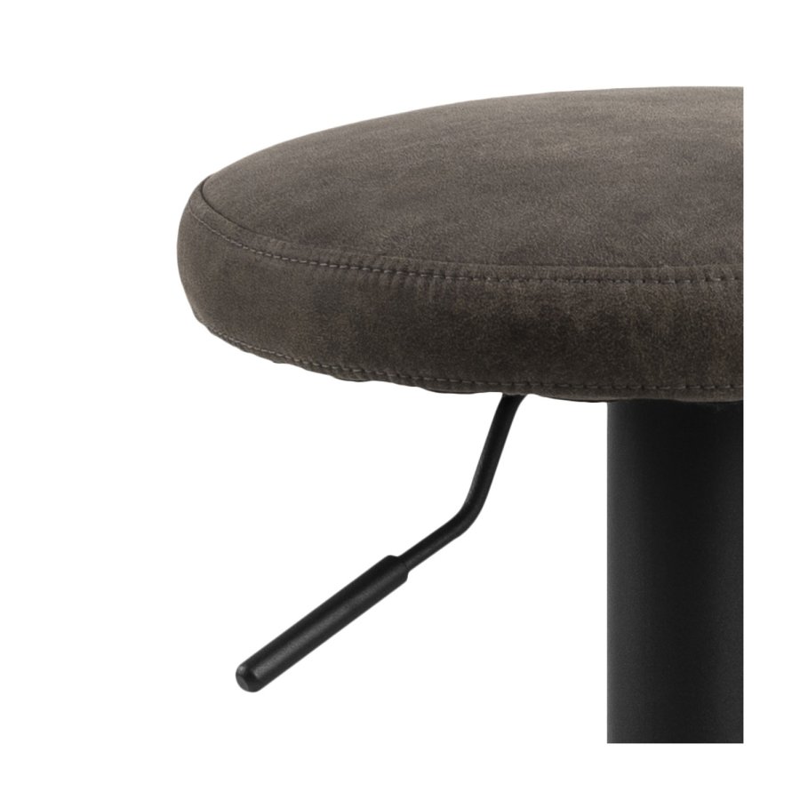 ACT NORDIC Finch barstol - antracitgr/sort stof/metal, m. trompetfod