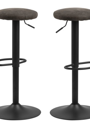 ACT NORDIC Finch barstol - antracitgr/sort stof/metal, m. trompetfod