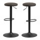 ACT NORDIC Finch barstol - antracitgr/sort stof/metal, m. trompetfod