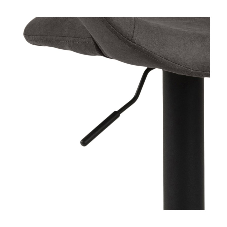ACT NORDIC Grace barstol - antracitgr/sort stof/metal, m. trompetfod