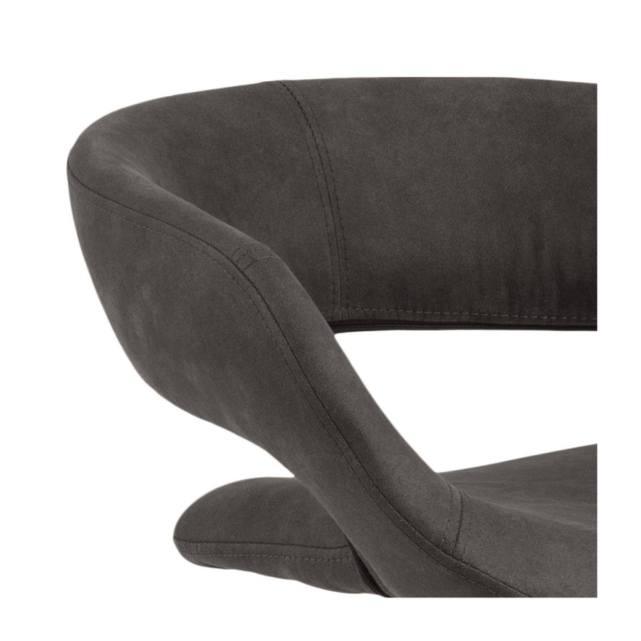 ACT NORDIC Grace barstol - antracitgr/sort stof/metal, m. trompetfod