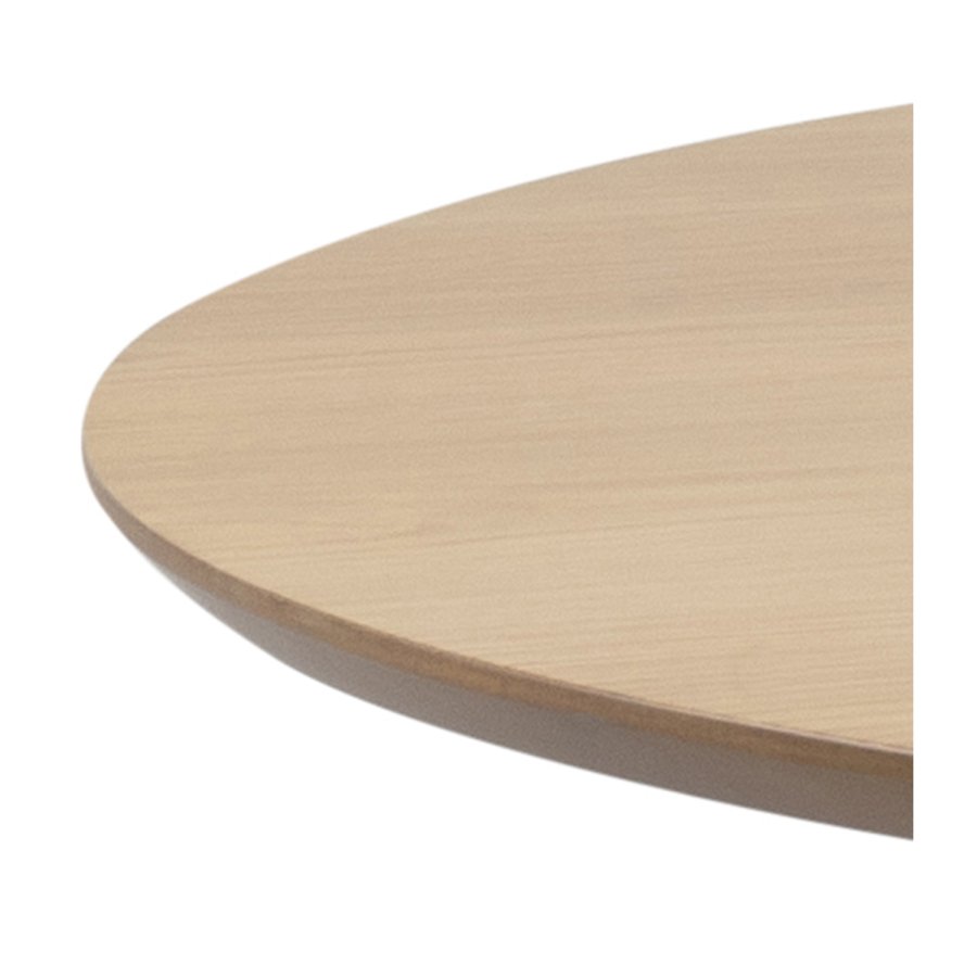 ACT NORDIC Roxby spisebord - natur/sort egetrsfinér/gummitr, rund (105)