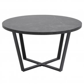 ACT NORDIC Amble rund sofabord - sort melamin og metal (77)