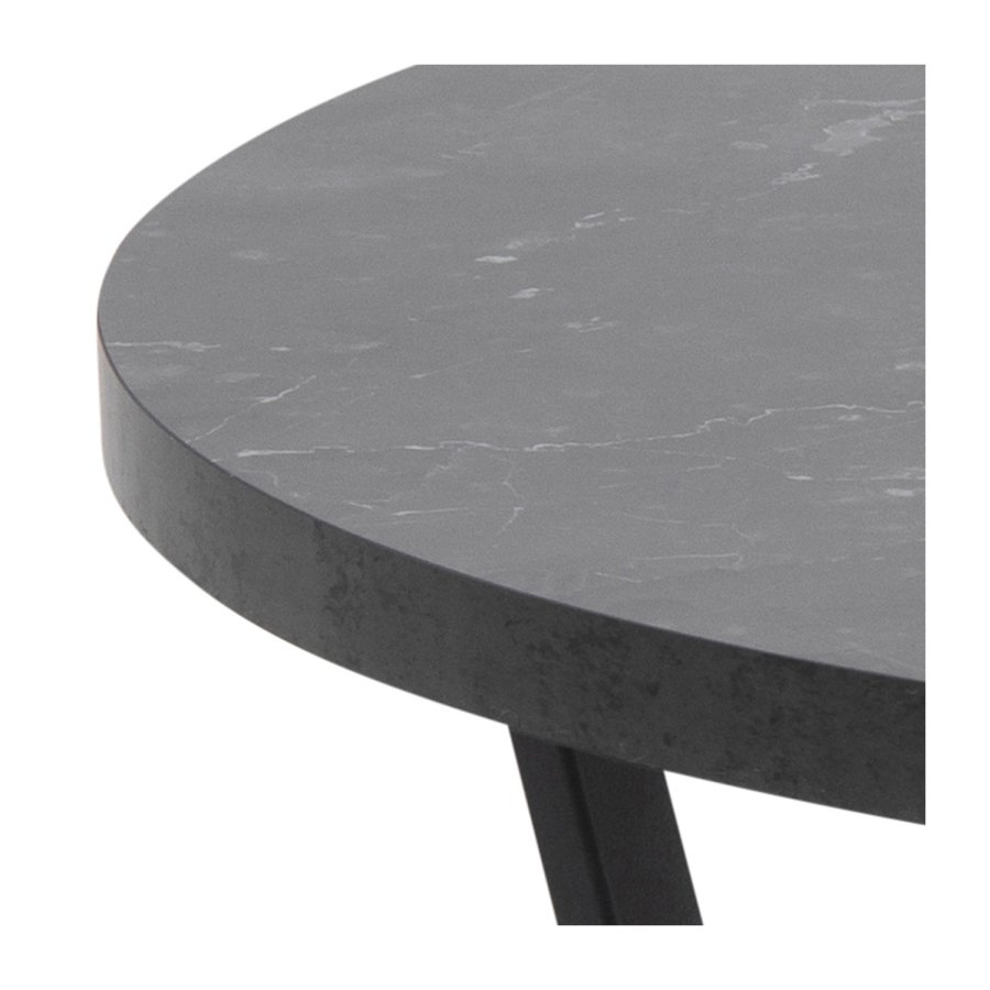 ACT NORDIC Amble rund sofabord - sort melamin og metal (77)
