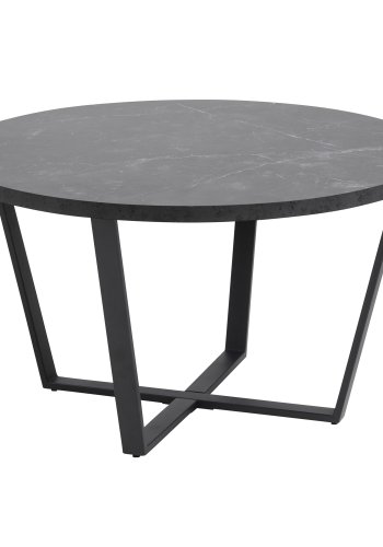 ACT NORDIC Amble rund sofabord - sort melamin og metal (77)