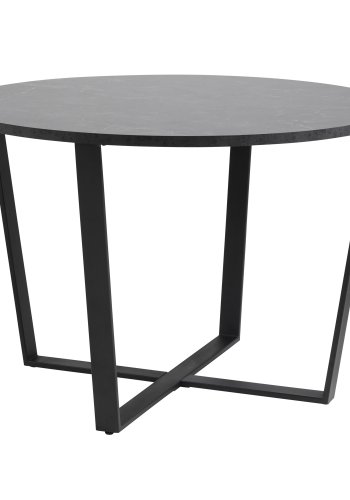 ACT NORDIC Amble rund spisebord - sort melamin og metal (110)