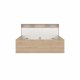 TVILUM Ikast Seng med 2 skuffer 160x200, Jackson Hickory / Hvid, 169,8 x 216 x 96,8 cm