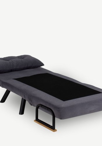 NORDVÄRK Sando Single sovesofa - gr polyester og metal (175x60)