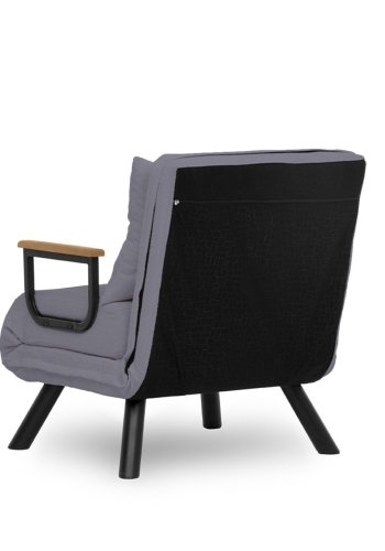 NORDVÄRK Sando Single sovesofa - gr polyester og metal (175x60)