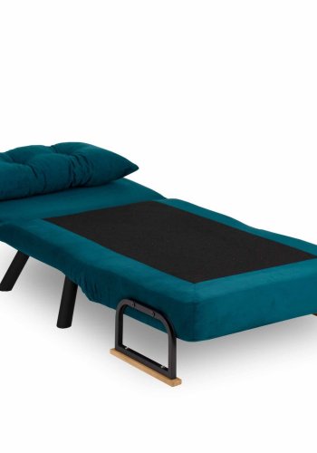 NORDVÄRK Sando Single sovesofa - petrol grn polyester og metal (175x60)