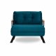 NORDVÄRK Sando Single sovesofa - petrol grn polyester og metal (175x60)