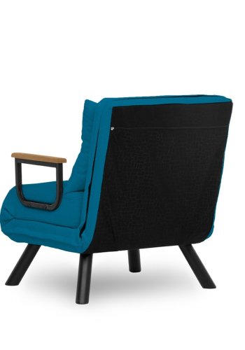 NORDVÄRK Sando Single sovesofa - petrol grn polyester og metal (175x60)