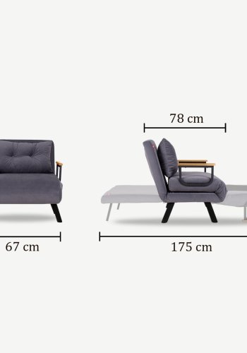 NORDVÄRK Sando Single sovesofa - sennep polyester og metal (175x60)