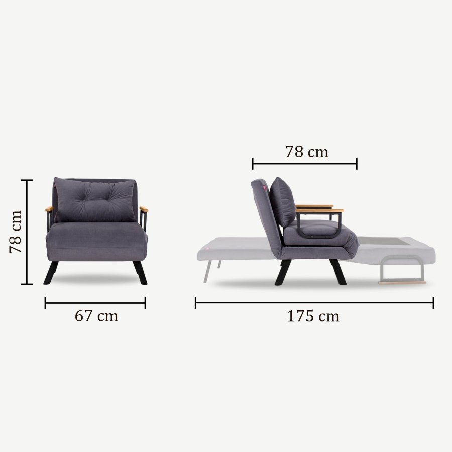 NORDVÄRK Sando Single sovesofa - sennep polyester og metal (175x60)