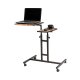 FUNZI LIVING Glen laptop stende skrivebord, justerbar hjde/hldning - Atlantic Pine melamin og sort metal