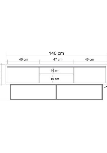 NORDVÄRK Rodez TV Stand, WalnutSort