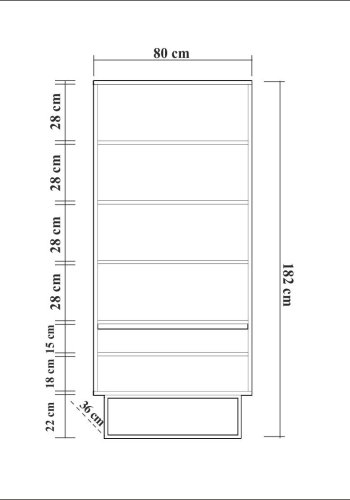 NORDVÄRK Rea bogreol, valndSort