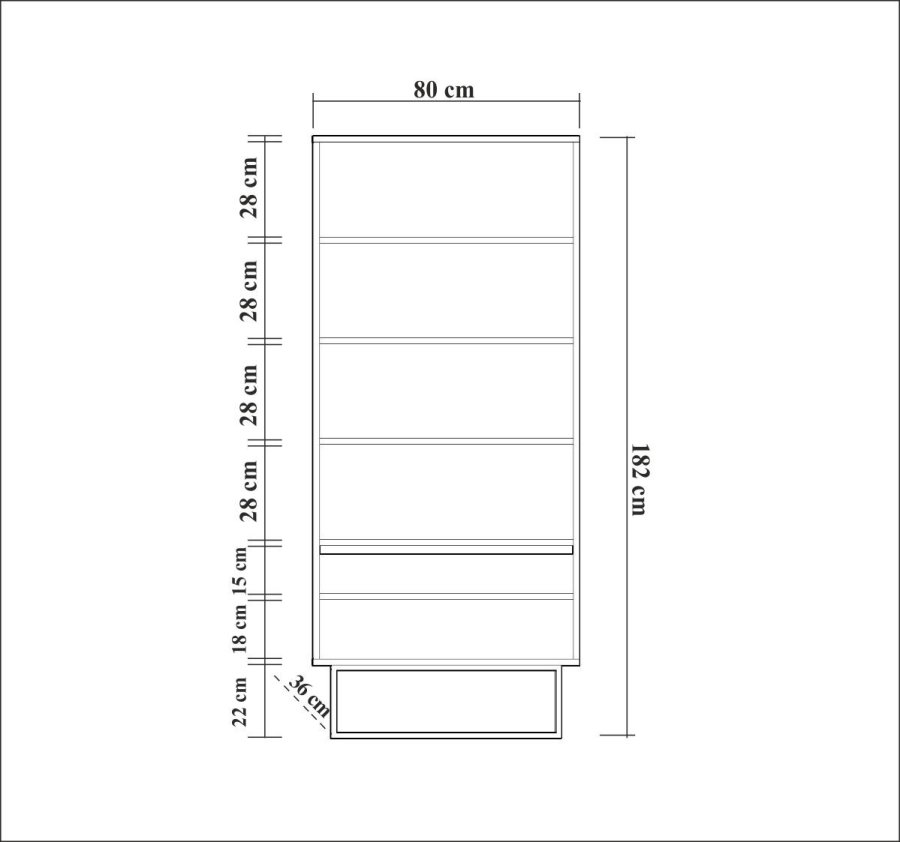 NORDVÄRK Rea bogreol, valndSort
