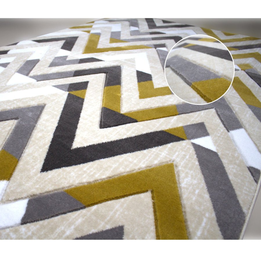 TEPPI H776 gulvtppe m. mnster, rektangulr - multifarvet polypropylen (200x290)