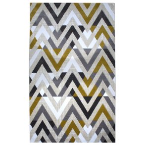 TEPPI H776 gulvtppe m. mnster, rektangulr - multifarvet polypropylen (200x290)